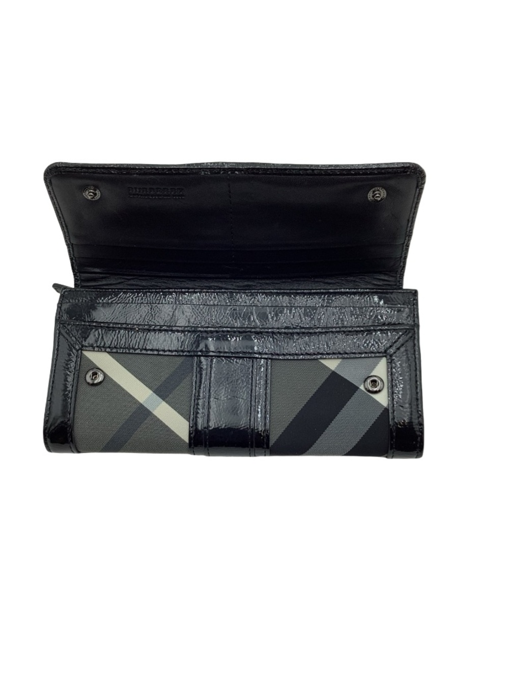 Burberry Women's Wallet Black & White Smoked Check Nylon - Picture 4 of 6